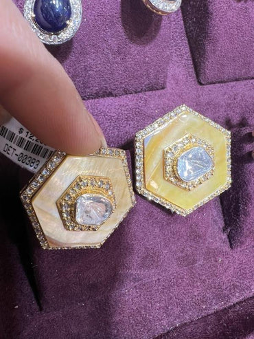 DIAMOND-EAR TOPS,18K (DET-00383)